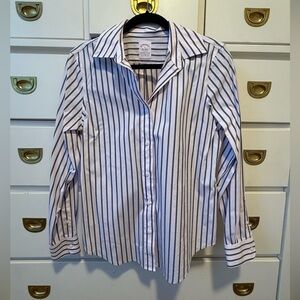Brooks Brothers Pale Pink and Grey Striped Shirt
